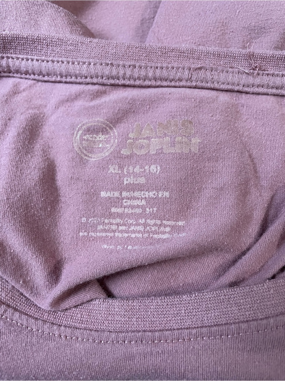 Janis Joplin 1969 Graphic Tee - Dusty Rose with Cream Print - Picture 3 of 3